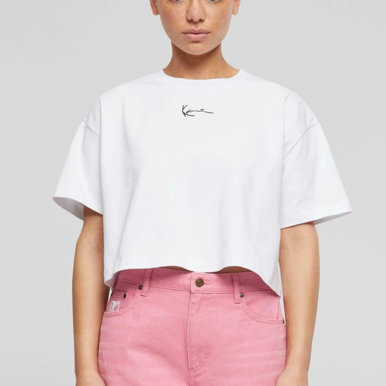 Karl Kani Γυναικεία κοντομάνικη μπλούζα Small Signature Essential Crop Tee